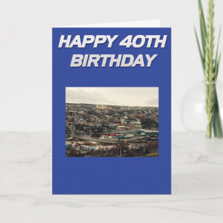 Newfoundland Thated Birthday Card Kort