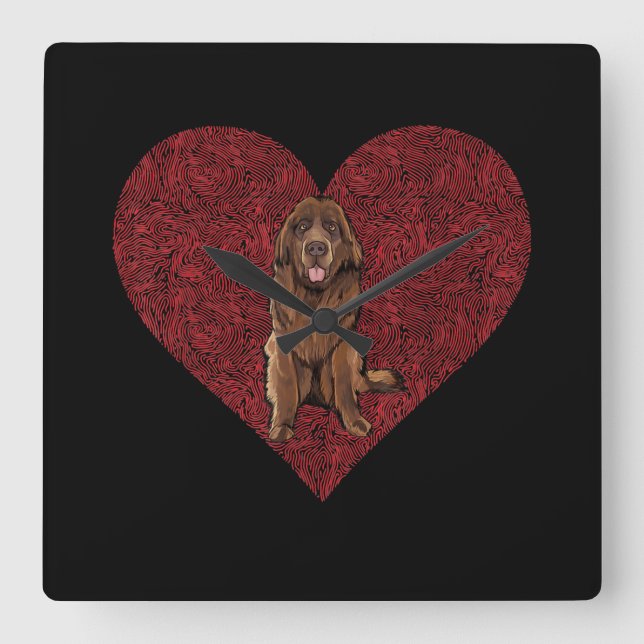 Newfoundland valentines day | Utskriftsgåva från h Fyrkantig Klocka (Framsida)