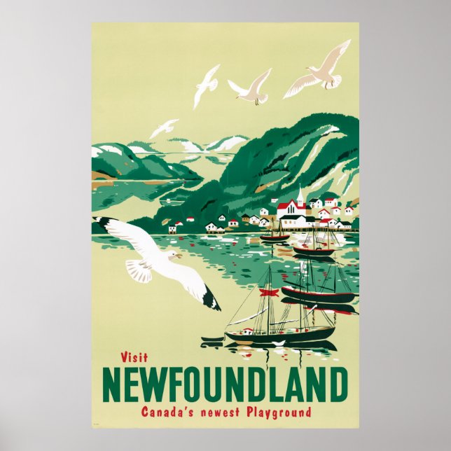 Newfoundland Vintage resor Poster återställd (Framsidan)