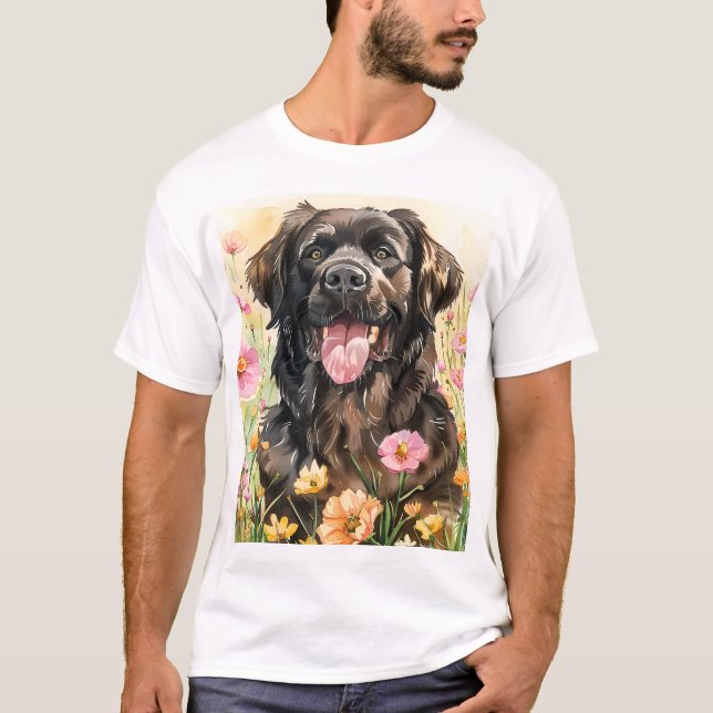 Newfoundland Watercolor Herr T-Shirt (Framsida)