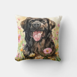Newfoundland Watercolor Throw Pillow Kudde