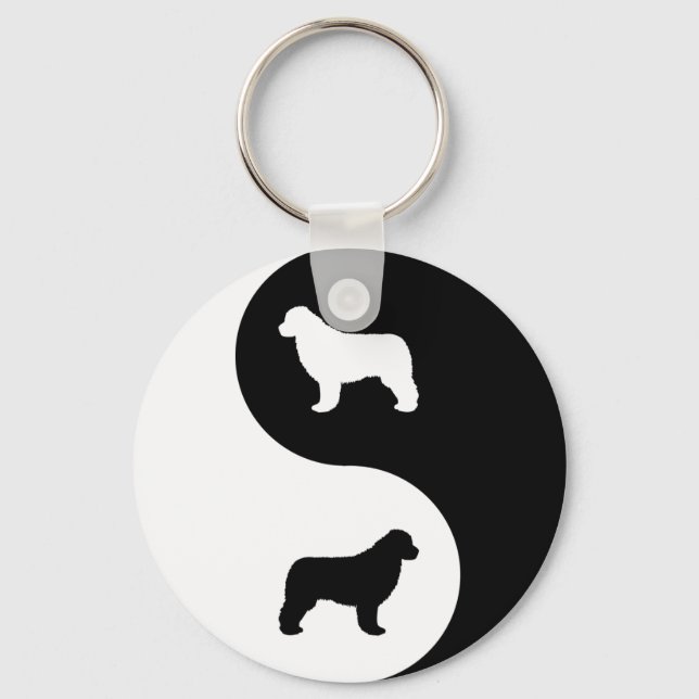 Newfoundland Yin Yang Nyckelring (Framsida)