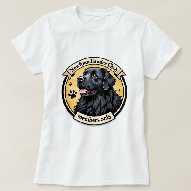 Newfoundlander "Klubb - Endast ledamöter" T Shirt (Design framsida)
