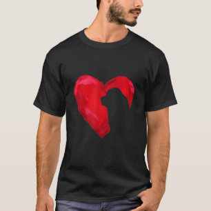 Newfoundlands hjärta Silhouette valentines day-g T Shirt