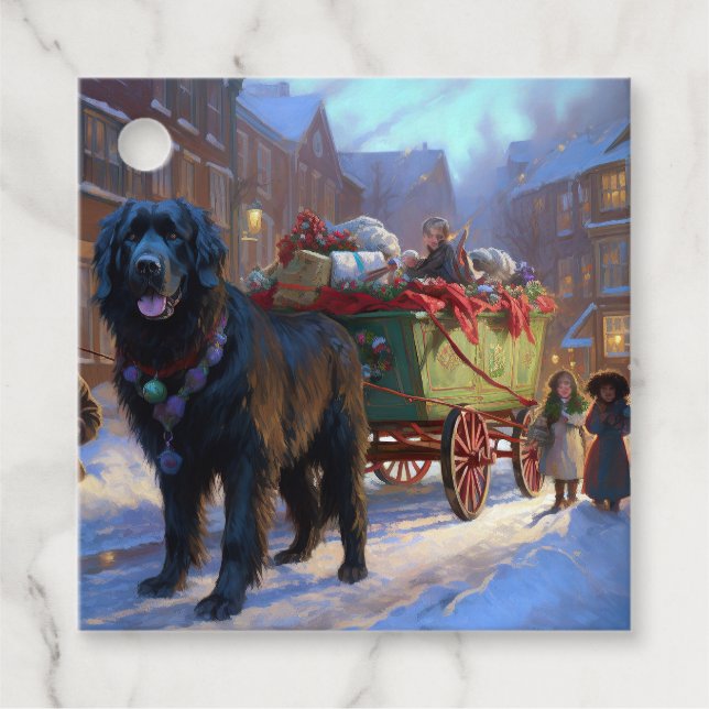 Newfoundlands julfirande säsong gåvor etiketter (Framsida)