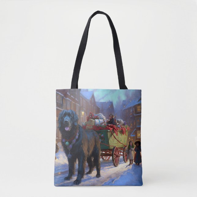 Newfoundlands julfirande tygkasse (Framsida)