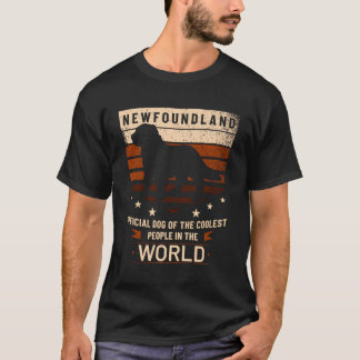 Newfoundlands Officiell Hund för de kolaste männis T Shirt