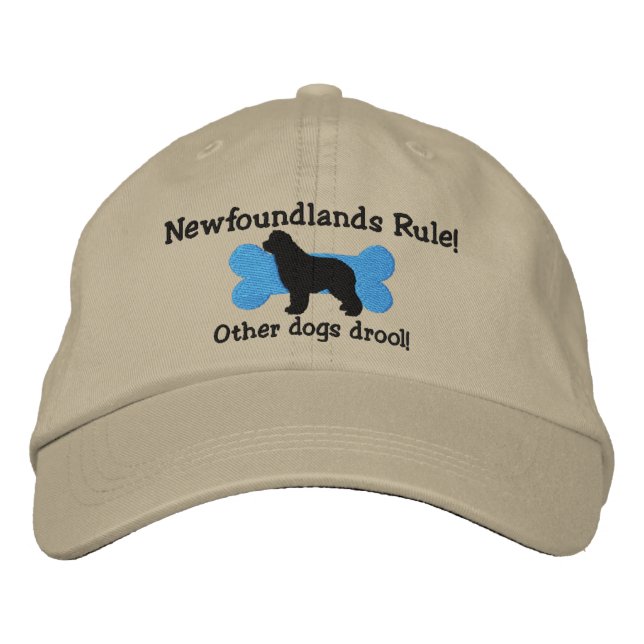 Newfoundlands Rule Embroized Hat Broderad Keps (Framsida)