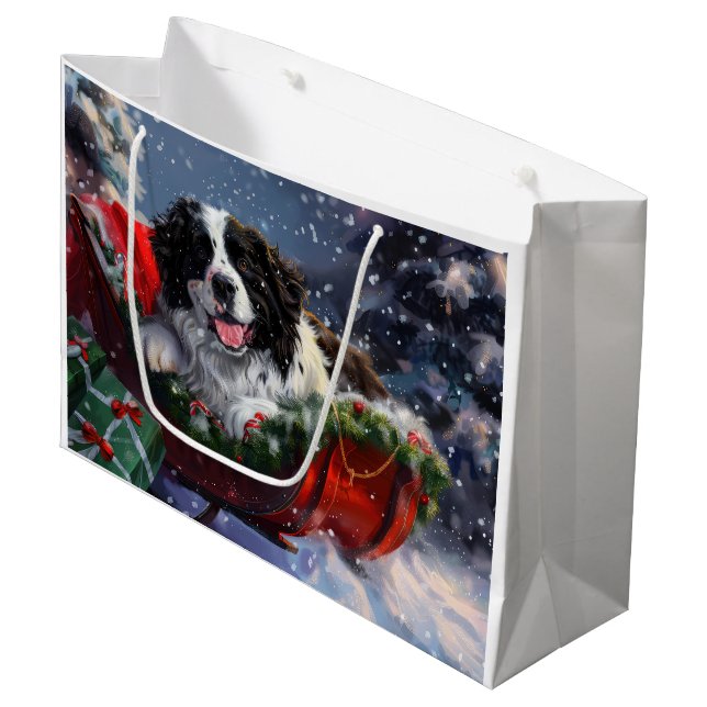 Newfoundlandshund Jul Festivitet (Framsidan Vinklad)
