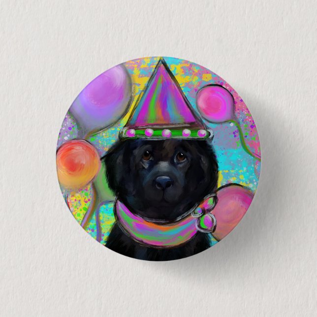 Newfoundlandshund Knapp (Framsida)
