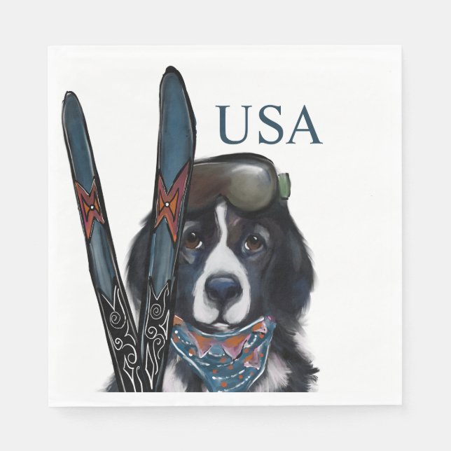 NEWFOUNDLANDSHUND PAPPERSSERVETT (Framsidan)