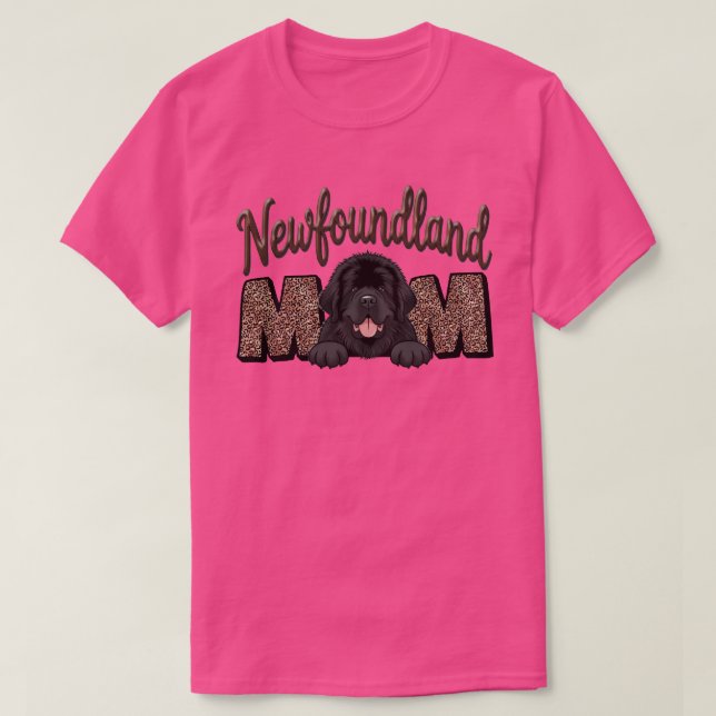 Newfoundlandsmamma T Shirt (Design framsida)