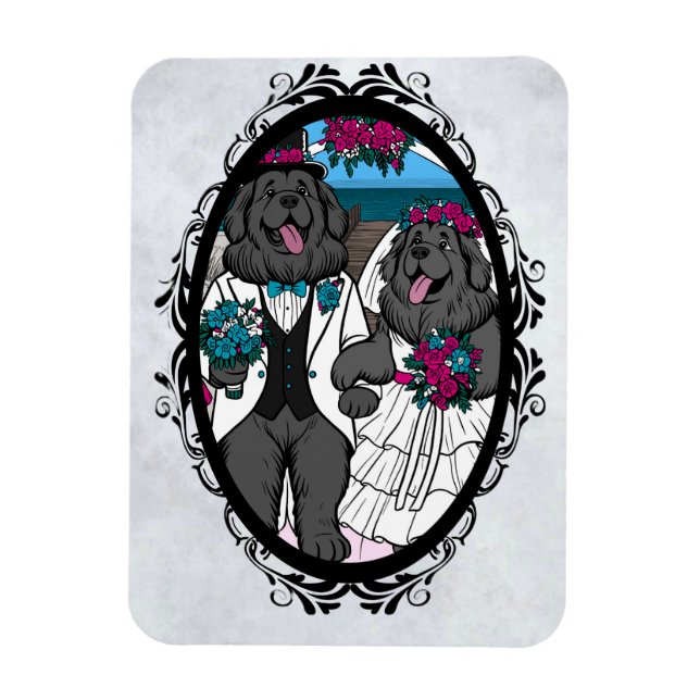 Newfy Kärlek (Valentine, Bröllop, årsdagen) blank Magnet (Vertikal)