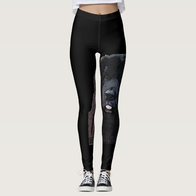 Newfy tecknaddamasker leggings (Framsida)
