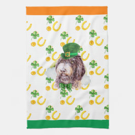 Newfypoo Hund Semester Hem Dekor St Patricks Dag Kökshandduk