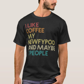 Newfypoo Hundägare Coffee Älskare Funny Quote Vint T Shirt