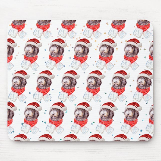 Newfypoo Hundras Christmas Stjärnor Musmatta (Framsidan)
