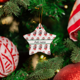 Newfypoo Hundras Julstjärnor Julgransprydnad Keramik
