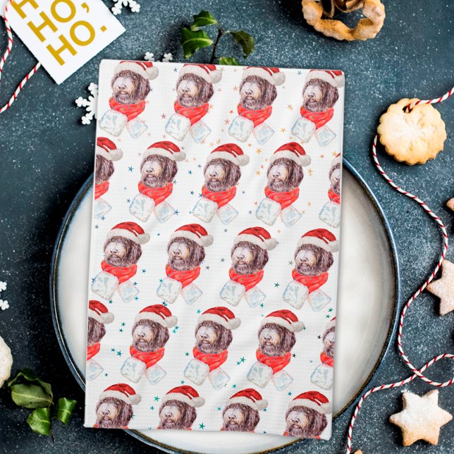 Newfypoo Hundras Julstjärnor Kökshandduk (Skapare uppladdad)