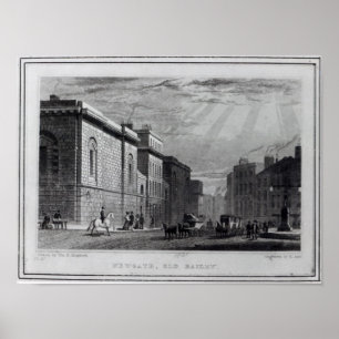 Newgate fängelse och den gammala borggården poster