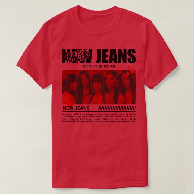 NewJeans Streetwear T Shirt (Design framsida)