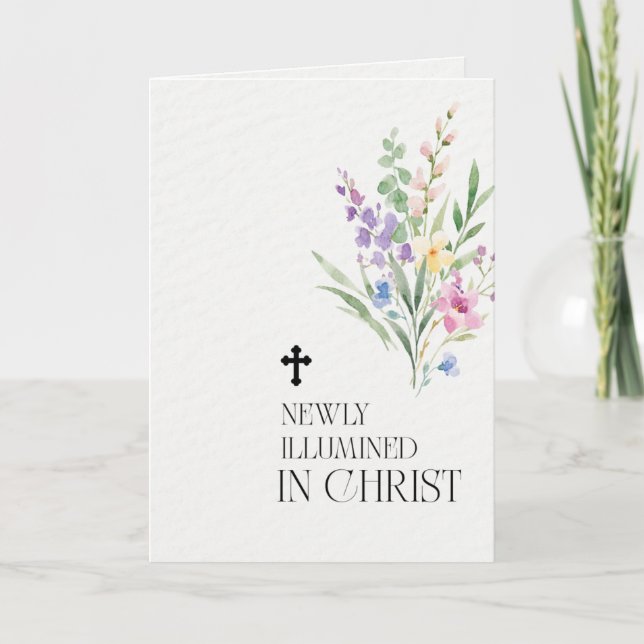 Newly Illumined in Christ Baptism Card Program (Framsida)