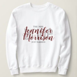 Newlyed Maroon Elegant bröllop Clothing T Shirt