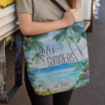 Newlyged Bride Beach Tropical Hawaii Tygkasse<br><div class="desc">Den här designen har skapats genom digital grafik. Det kan vara personlig i området att tillhandahålla eller anpassa genom att klicka för att anpassa ytterligare alternativ och ändra namn, initialer eller ord. Du kan också ändra texten färg och stil eller ta bort texten för en bilddesign. Kontakta mig på colorflowcreations@gmail.com...</div>