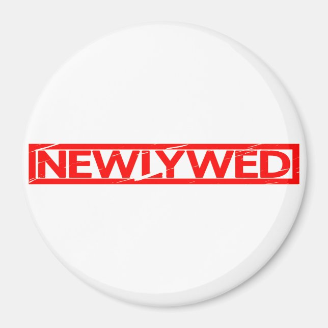 Newlyged Frimärke Magnet (Framsidan)