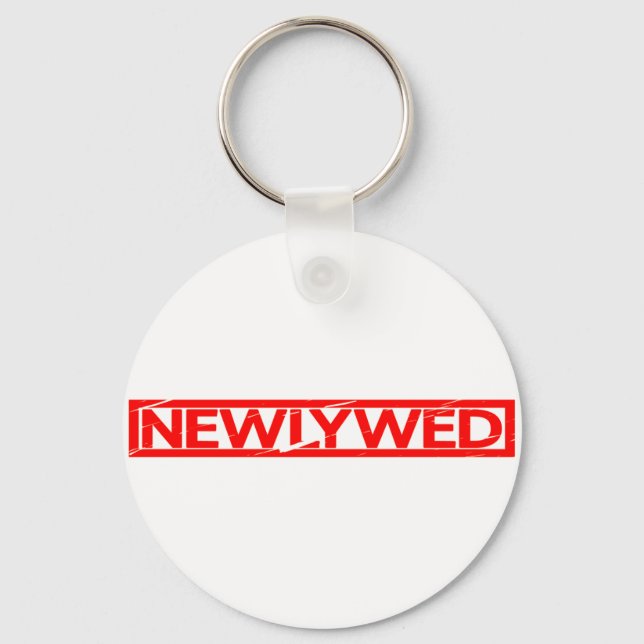 Newlyged Frimärke Nyckelring (Framsida)