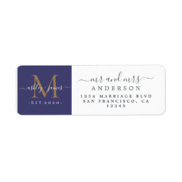 Newlyged Monogram, Returadress Etikett