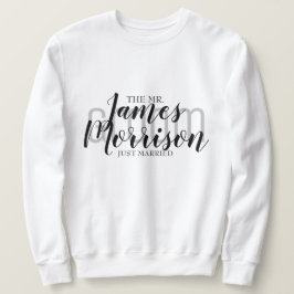 Newlyved Modern Elegant bröllop Lång Ärmad Tröja
