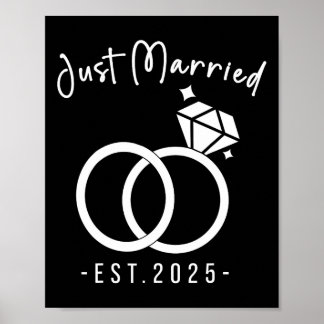 Newlyweds 2025 Bride and Groom Bröllopsfixarens Ju Poster