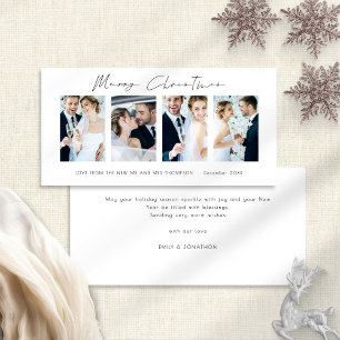 Newlyweds 4 Foton White God jul Julkort