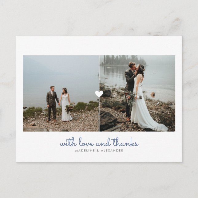 Newlyweds Diptych Tack Postcard Vykort (Framsida)