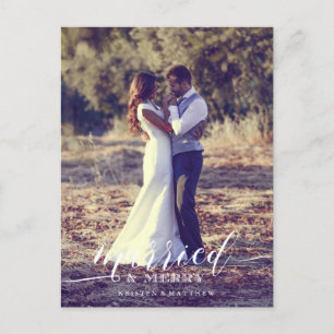Newlyweds Fullt Bleed Photo Vykort