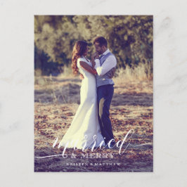 Newlyweds Fullt Bleed Photo Vykort