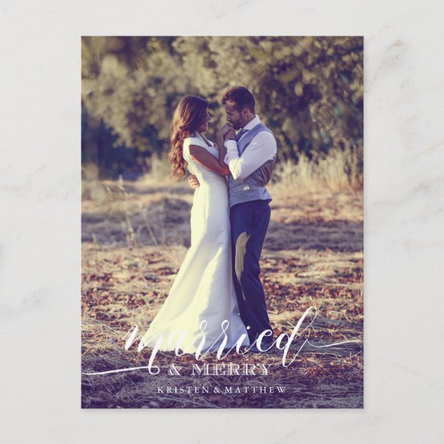 Newlyweds Fullt Bleed Photo Vykort (Framsida)