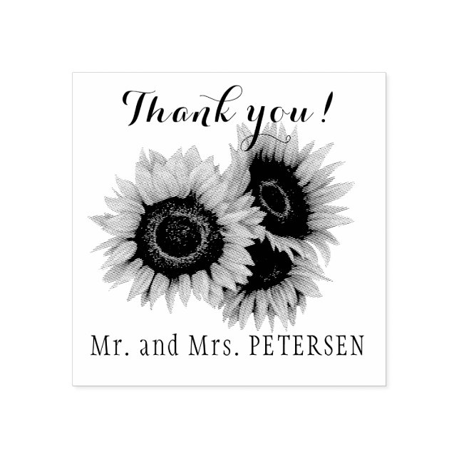 Newlyweds Mr. och mrs namn rustic bröllop Tack Stämpel (Tryck)
