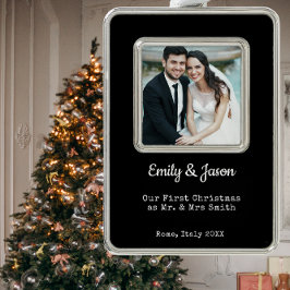 Newlyweds Photo jul Ornament