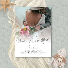 Newlyweds Photo Overlay God jul Julkort