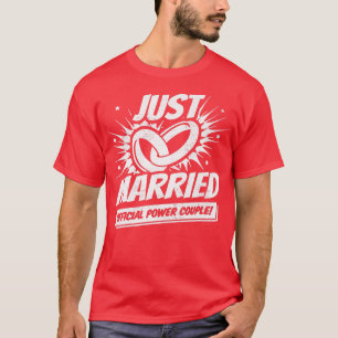 NewlywedsWedding HoneymoonBride GroomJust Married1 T Shirt
