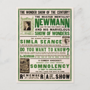 Newmann: Mästermentalisten, 1930 Vykort