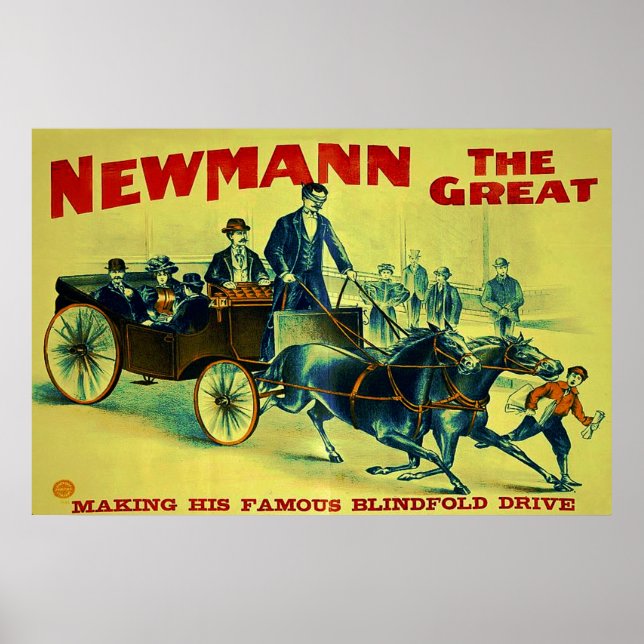 Newmann the Underbar ~ Vintage Magician Poster (Framsidan)