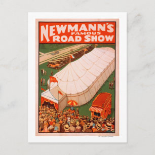 Newmanns Berömd Magic Road Tält Show Poster Vykort