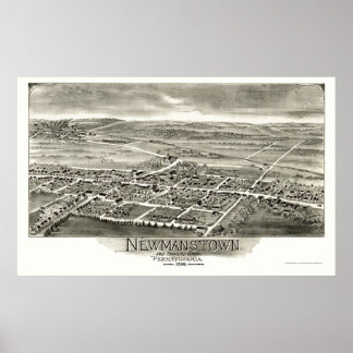 Newmanstown & Sheridan, PA Panoramic Karta - 1898 Poster