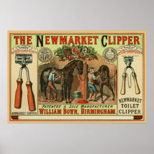 Newmarket Clipper Horse Advertising and Vintage Poster
