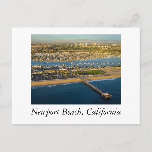 Newport Beach Aerial Vykort (Framsida)