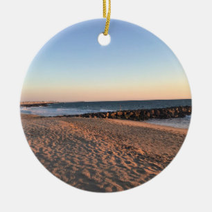 Newport Beach at Sunset, California Julgransprydnad Keramik