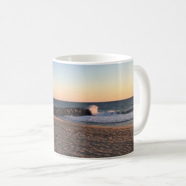 Newport Beach at Sunset, California Kaffemugg (Framsida höger)